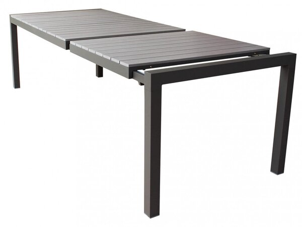 Tavolo Allungabile Waikiki 162/242x100x74 h cm in Alluminio Taupe