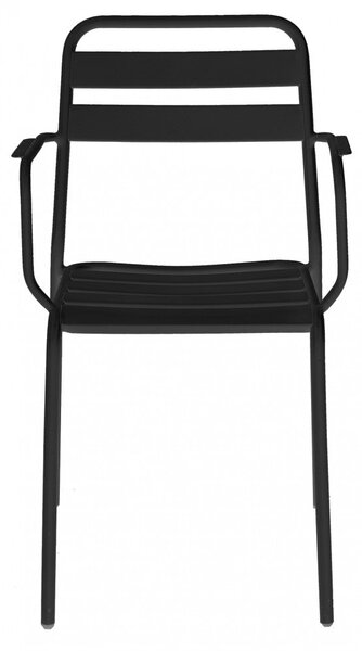 Poltrona Bristol Impilabile 51x52x81 h cm in Acciaio Antracite