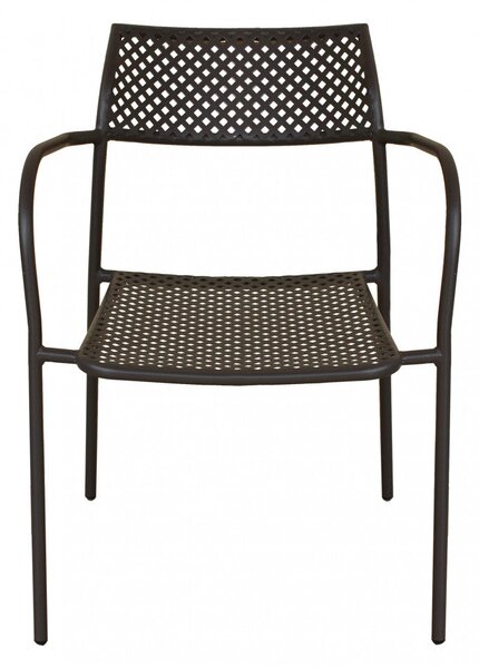 Sedia da Giardino Windsor Impilabile 56x56x78 h cm in Acciaio Taupe