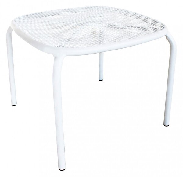 Tavolino Midway 41x41x43,5 h cm in Acciaio Bianco