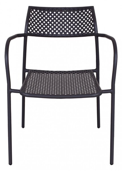 Sedia da Giardino Windsor Impilabile 56x56x78 h cm in Acciaio Antracite