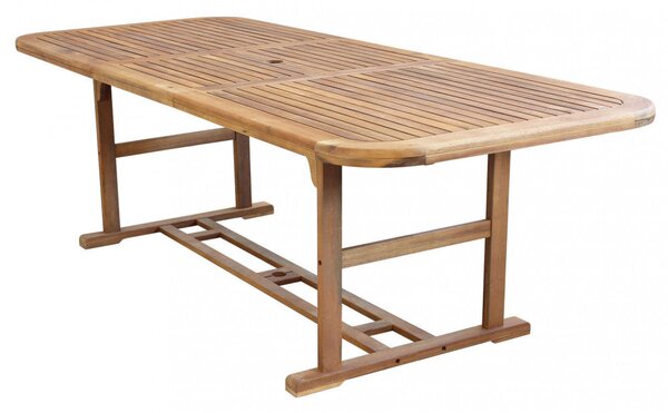 Tavolo Allungabile Rettangolare 180/240x100x74 h cm in Legno di Acacia Marrone