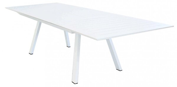 Tavolo Zante Allungabile 200/300x110x75 h cm in Alluminio Bianco