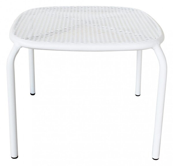 Tavolino Midway 41x41x43,5 h cm in Acciaio Bianco
