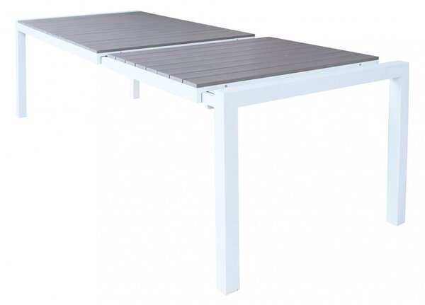 Tavolo Allungabile Waikiki 162/242x100x74 h cm in Alluminio Bianco
