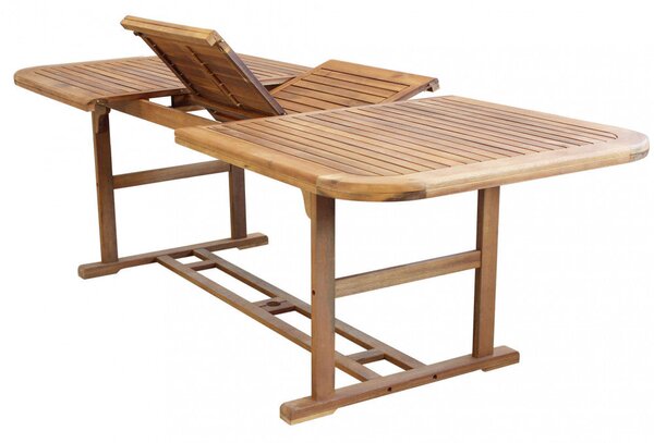 Tavolo Allungabile Rettangolare 180/240x100x74 h cm in Legno di Acacia Marrone