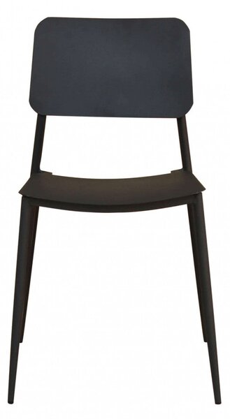 Sedia da Giardino Vega Impilabile 42x53x80 h cm in Acciaio Grigio scuro