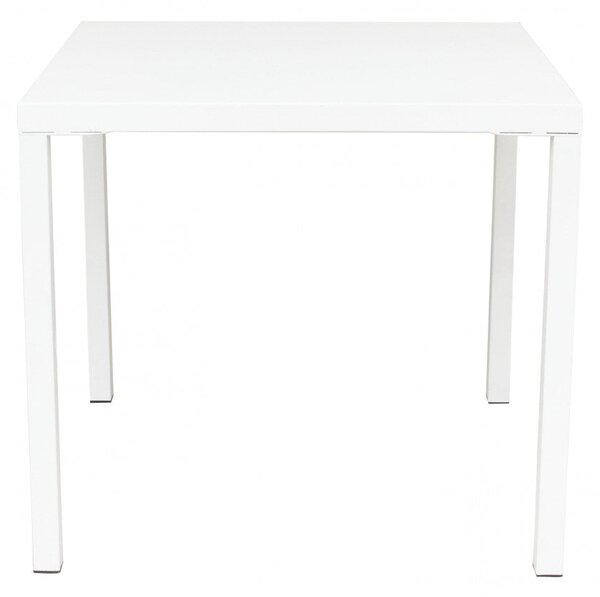 Tavolo Manchester Impilabile 80x80x73h cm in Acciaio Bianco