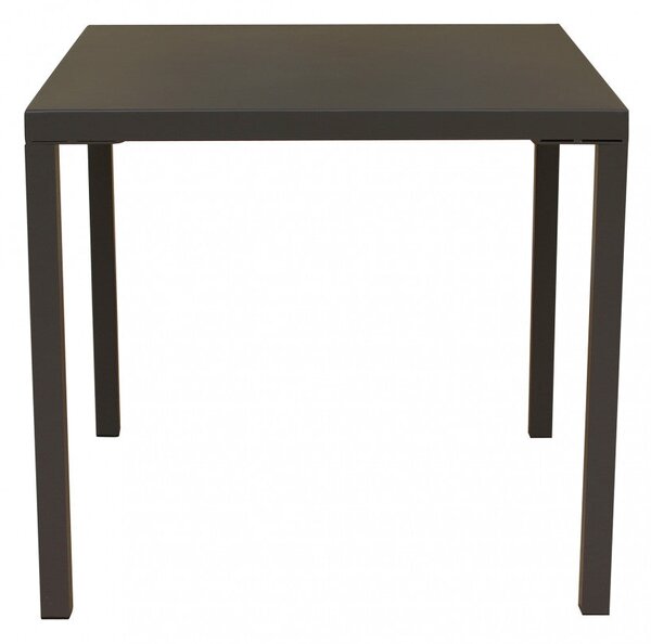 Tavolo Manchester Impilabile 80x80x73h cm in Acciaio Taupe