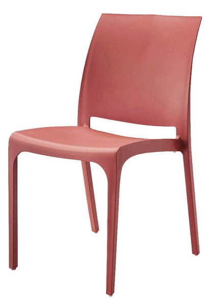 Sedia da Giardino Volga 46x54x80 h cm in Polipropilene Rosso