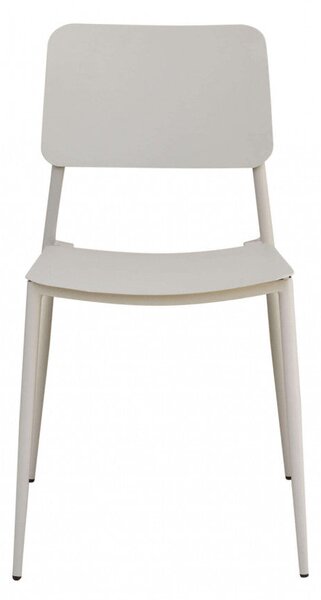 Sedia da Giardino Vega Impilabile 42x53x80 h cm in Acciaio Tortora