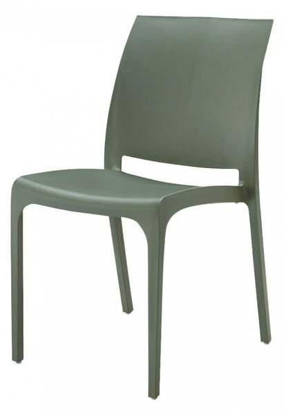 Sedia da Giardino Volga 46x54x80 h cm in Polipropilene Verde