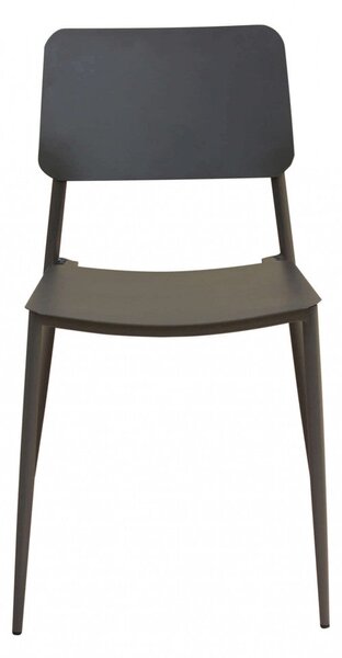 Sedia da Giardino Vega Impilabile 42x53x80 h cm in Acciaio Taupe
