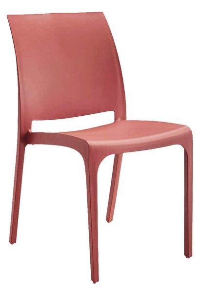 Sedia da Giardino Volga 46x54x80 h cm in Polipropilene Rosso
