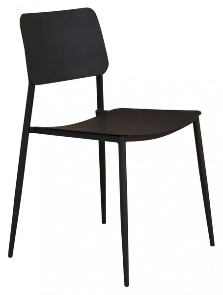 Sedia da Giardino Vega Impilabile 42x53x80 h cm in Acciaio Grigio scuro