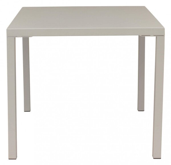 Tavolo Manchester Impilabile 80x80x73h cm in Acciaio Tortora