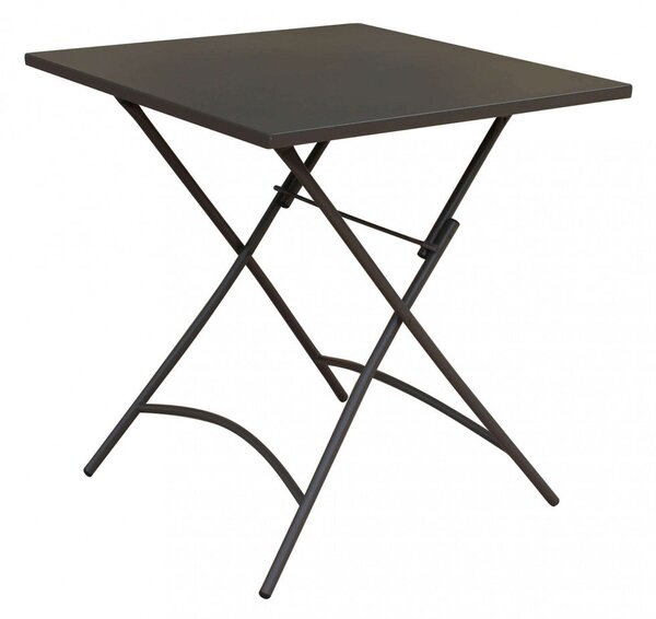 Tavolo Bristol 70x70x72 h cm in Acciaio Taupe Scuro