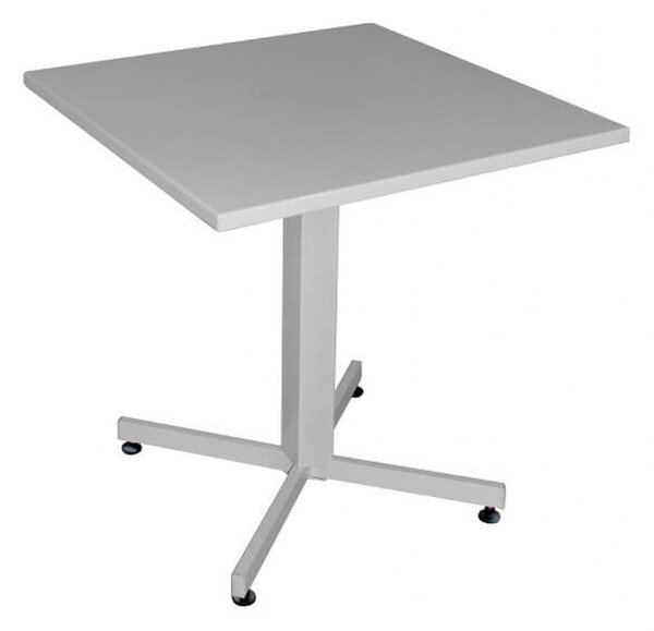 Tavolo Vega 70x70x73 h cm in Acciaio Bianco