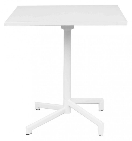 Tavolo Vega 70x70x73 h cm in Acciaio Bianco