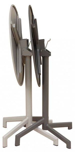 Tavolo Vega Ø60x74 h cm in Acciaio Taupe