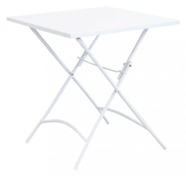Tavolo Bristol 70x70x72 h cm in Acciaio Bianco