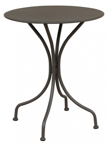 Tavolo Bristol Ø60x71h cm in Acciaio Taupe