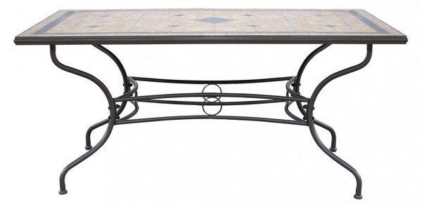 Tavolo Rettangolare Nereo 160x90x74 h cm in Acciaio Tortora