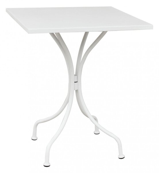 Tavolo Bristol 60x60x72 h cm in Acciaio Bianco