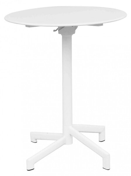 Tavolo Vega Ø60x74 h cm in Acciaio Bianco