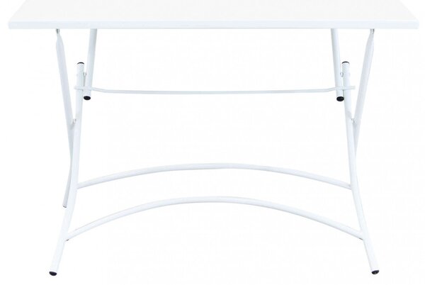 Tavolo Bristol 110x70x72 h cm in Acciaio Bianco