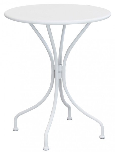 Tavolo Bristol Ø60x71h cm in Acciaio Bianco