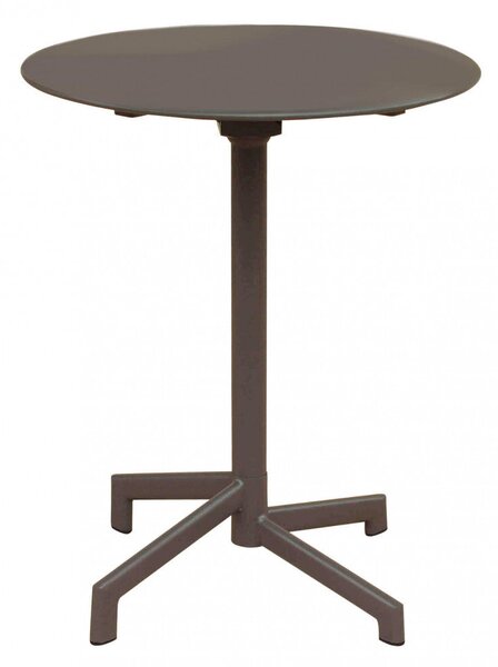 Tavolo Vega Ø60x74 h cm in Acciaio Taupe
