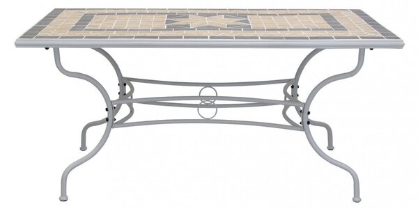 Tavolo Rettangolare Perse 160x90x74 h cm in Acciaio Tortora