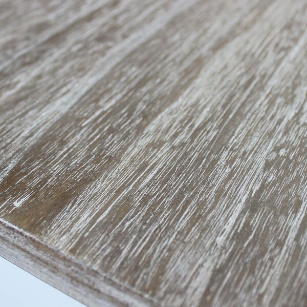 Set 2 Tavolini Cuore in Legno di paulownia Bianco
