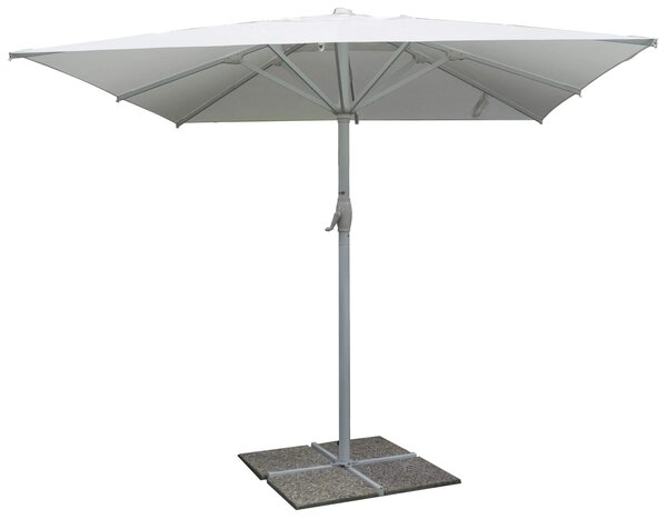 Ombrellone da Giardino 3x3m in Alluminio Vespro Bianco