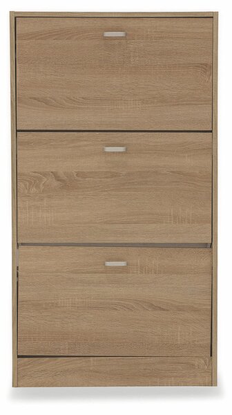Scarpiera 3 Scomparti in MDF 63x24x115 cm Soriani Rovere