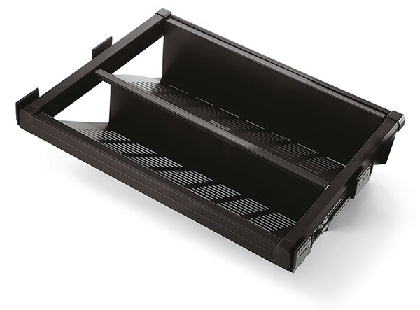 Porta Scarpe Estraibile per Armadio 60 cm in Acciaio Emuca Moka