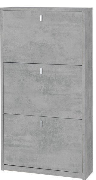 Scarpiera 3 Ante 63x117x18 cm Cemento
