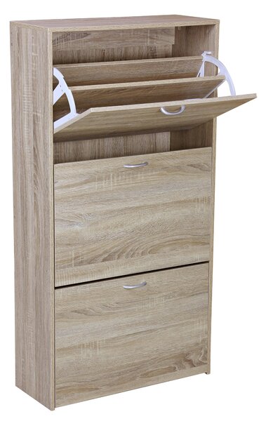 Mobile Scarpiera 3 Ante 60x24x116 cm in Legno Truciolare Sonoma