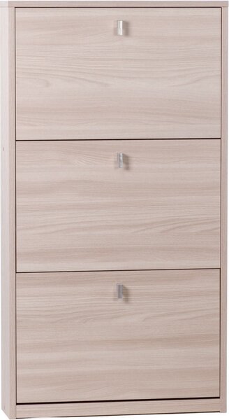 Scarpiera 3 Ante 63x117x18 cm Olmo Chiaro