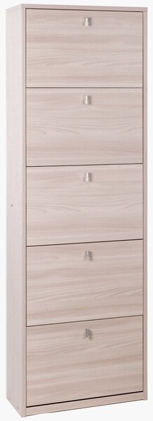 Scarpiera 5 Ante 63x190x29 cm Olmo Chiaro