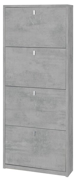 Scarpiera 4 Ante 63x154x18 cm Cemento