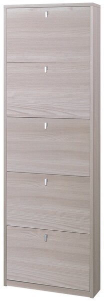 Scarpiera 5 Ante 63x190x18 cm Olmo Chiaro