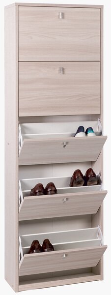 Scarpiera 5 Ante 63x190x29 cm Olmo Chiaro