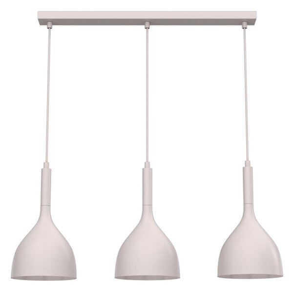 Lampada a sospensione su cavo NOAK 3xE27/15W/230V, colore crema