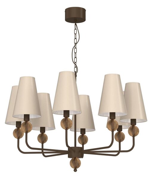 Lampadario a catena GRENADA 8xE14/15W/230V beige