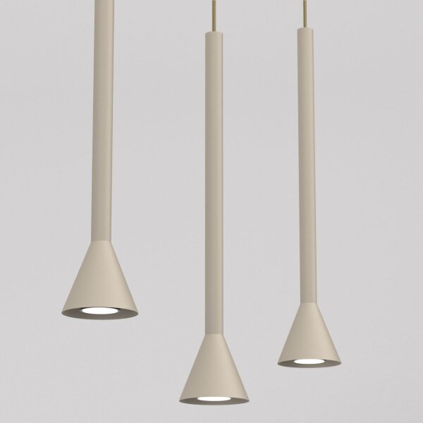 Lampadario sospeso con cavo MAZZO 3x GU10/8W/230V, beige