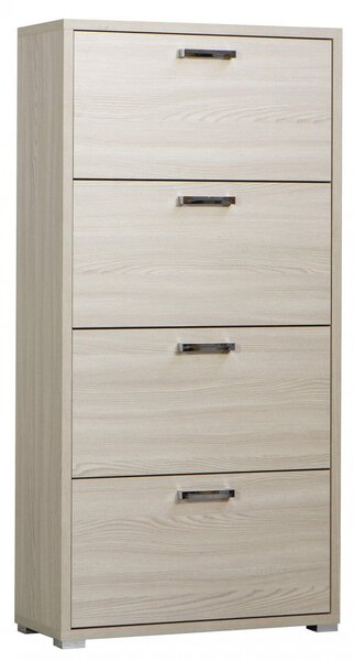 Scarpiera 4 Ante a Ribalta 75,3x33x151,8 h cm in Truciolare bilaminato Olmo