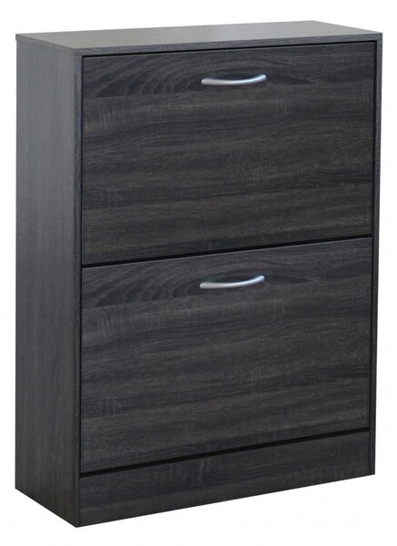 Scarpiera Sally 60x24x80 h cm in Legno Grigio Scuro