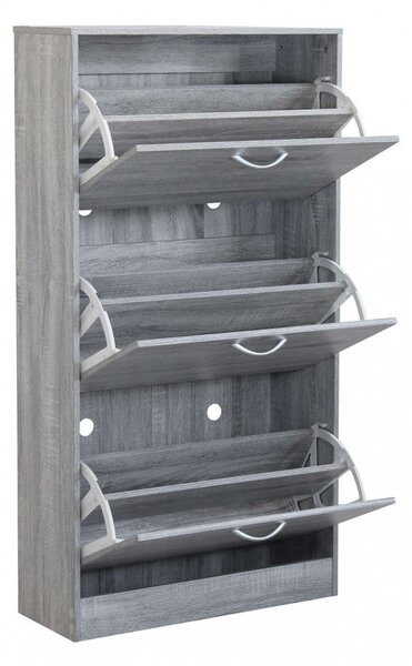 Scarpiera Vicky 60x24x115 h cm in Legno Grigio Chiaro